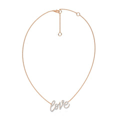 1/2 CT. Round Lab Created Diamond Love Pendant Necklace
