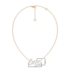 1/2 CT. Round Lab Created Diamond Love Pendant Necklace