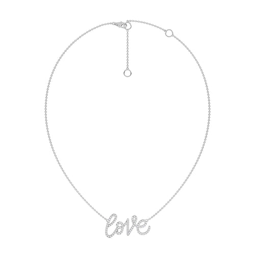 1/2 CT. Round Lab Created Diamond Love Pendant Necklace