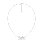 1/2 CT. Round Natural Diamond Love Pendant Necklace