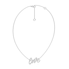 1/2 CT. Round Lab Created Diamond Love Pendant Necklace