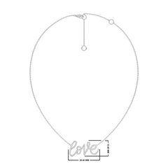 1/2 CT. Round Natural Diamond Love Pendant Necklace