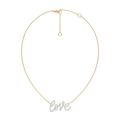 1/2 CT. Round Lab Created Diamond Love Pendant Necklace