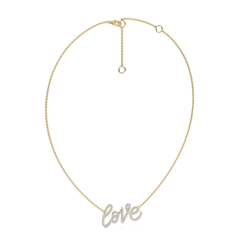 1/2 CT. Round Lab Created Diamond Love Pendant Necklace