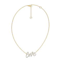 1/2 CT. Round Lab Created Diamond Love Pendant Necklace