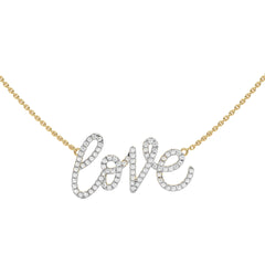 1/2 CT. Round Lab Created Diamond Love Pendant Necklace