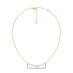 1 CT. Multi Shape Lab Created Diamond Smile Pendant Necklace