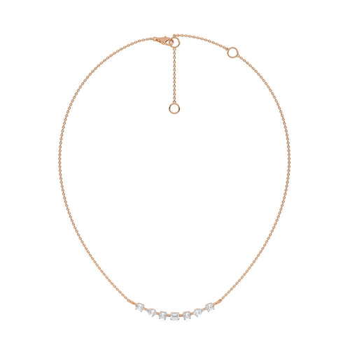 1 CT. Multi Shape Lab Created Diamond Smile Pendant Necklace