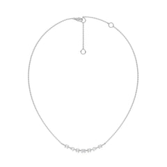 1 CT. Multi Shape Natural Diamond Smile Pendant Necklace