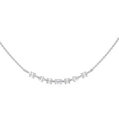 1 CT. Multi Shape Natural Diamond Smile Pendant Necklace