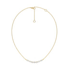 1 CT. Multi Shape Natural Diamond Smile Pendant Necklace