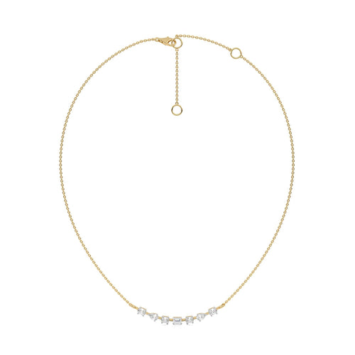 1 CT. Multi Shape Lab Created Diamond Smile Pendant Necklace
