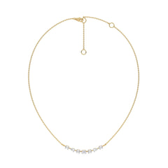 1 CT. Multi Shape Lab Created Diamond Smile Pendant Necklace