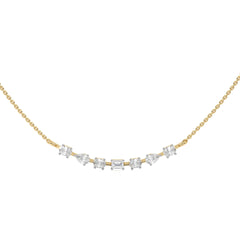 1 CT. Multi Shape Natural Diamond Smile Pendant Necklace