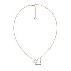 1/4 CT. Round Lab Created Diamond Star Pendant Necklace