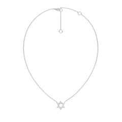 1/4 CT. Round Natural Diamond Star Pendant Necklace