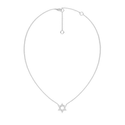 1/4 CT. Round Natural Diamond Star Pendant Necklace