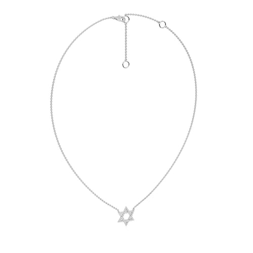 1/4 CT. Round Lab Created Diamond Star Pendant Necklace