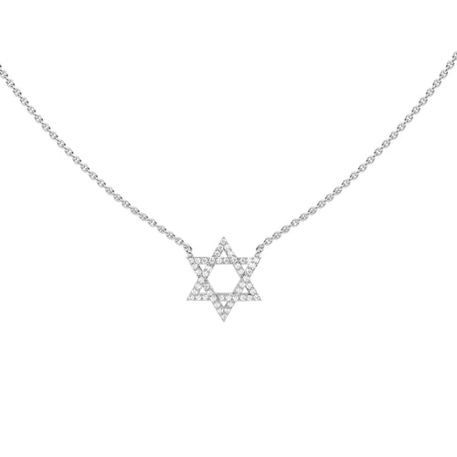 1/4 CT. Round Natural Diamond Star Pendant Necklace