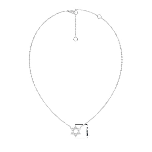 1/4 CT. Round Lab Created Diamond Star Pendant Necklace