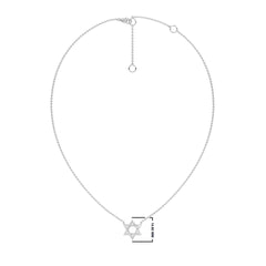 1/4 CT. Round Lab Created Diamond Star Pendant Necklace