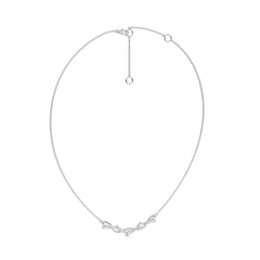 1/2 CT. Curved Marquise and Round Lab Created Diamond Pendant Necklace