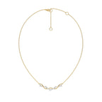 1/2 CT. Curved Marquise and Round Lab Created Diamond Pendant Necklace