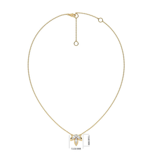 3/4 CT. Trio Marquise Natural Diamond Pendant Necklace