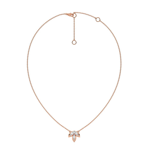 3/4 CT. Trio Marquise Lab Created Diamond Pendant Necklace