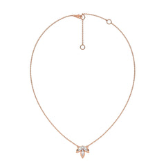 3/4 CT. Trio Marquise Natural Diamond Pendant Necklace