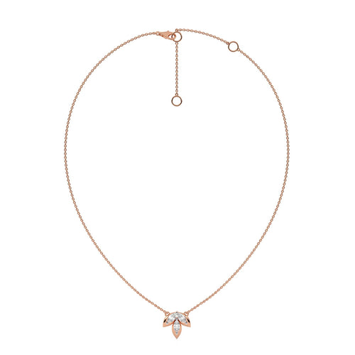 3/4 CT. Trio Marquise Natural Diamond Pendant Necklace