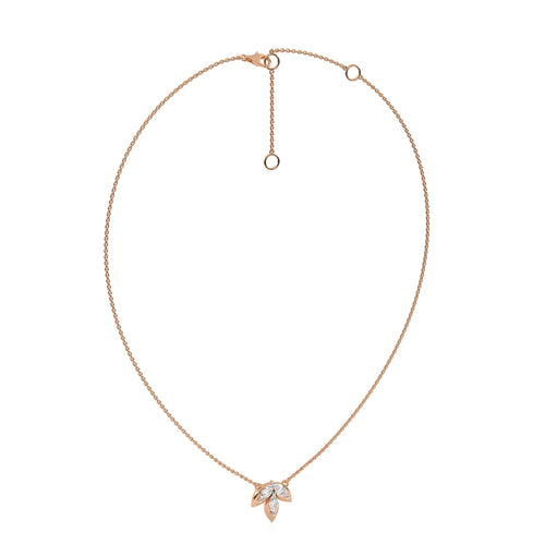 3/4 CT. Trio Marquise Natural Diamond Pendant Necklace