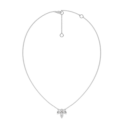 3/4 CT. Trio Marquise Natural Diamond Pendant Necklace