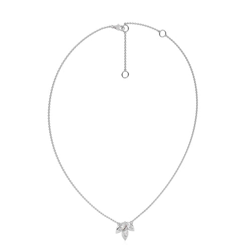3/4 CT. Trio Marquise Natural Diamond Pendant Necklace