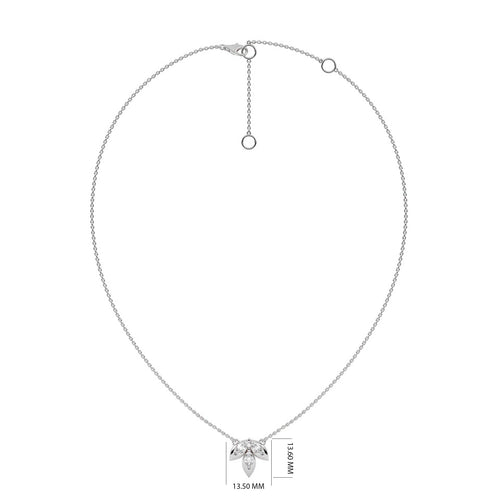 3/4 CT. Trio Marquise Natural Diamond Pendant Necklace