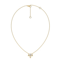 3/4 CT. Trio Marquise Natural Diamond Pendant Necklace