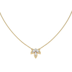 3/4 CT. Trio Marquise Natural Diamond Pendant Necklace