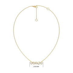 1 1/2 CT. Fancy Multi Shapes Natural Diamond Five Stones Necklace