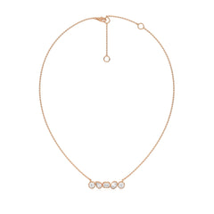 1 1/2 CT. Fancy Multi Shapes Natural Diamond Five Stones Necklace