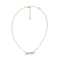 1 1/2 CT. Fancy Multi Shapes Natural Diamond Five Stones Necklace