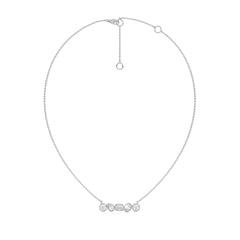 1 1/2 CT. Fancy Multi Shapes Natural Diamond Five Stones Necklace