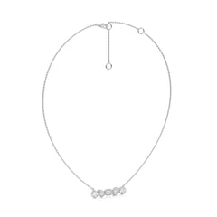 1 1/2 CT. Fancy Multi Shapes Natural Diamond Five Stones Necklace