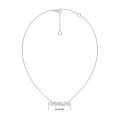 1 1/2 CT. Fancy Multi Shapes Natural Diamond Five Stones Necklace