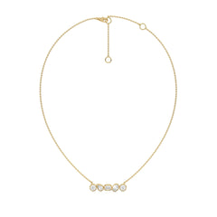 1 1/2 CT. Fancy Multi Shapes Natural Diamond Five Stones Necklace