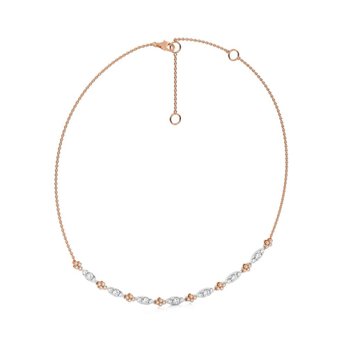 1 1/2 CT. Round Lab Created Diamond Two -Tone Necklace