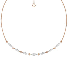 1 1/2 CT. Round Lab Created Diamond Two -Tone Necklace