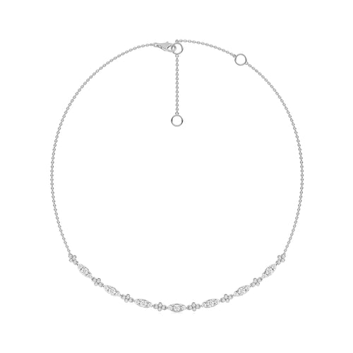 1 1/2 CT. Round Lab Created Diamond Two -Tone Necklace