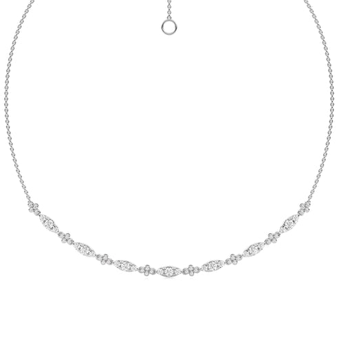 1 1/2 CT. Round Lab Created Diamond Two -Tone Necklace