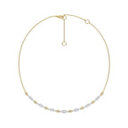 1 1/2 CT. Round Lab Created Diamond Two -Tone Necklace