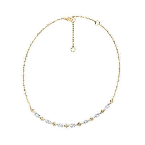 1 1/2 CT. Round Lab Created Diamond Two -Tone Necklace